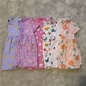 Floral and Fruit Print Kids Dress Set